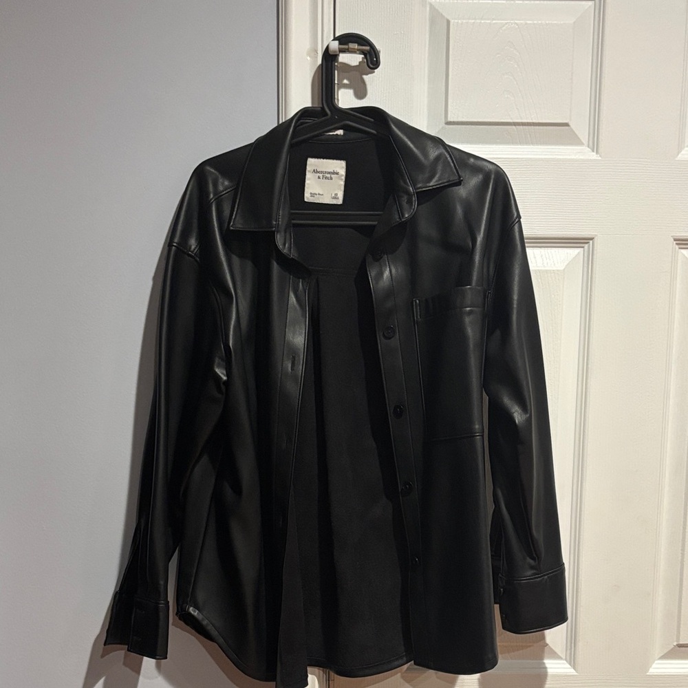 Abercrombie & Fitch Black Leather Shirt